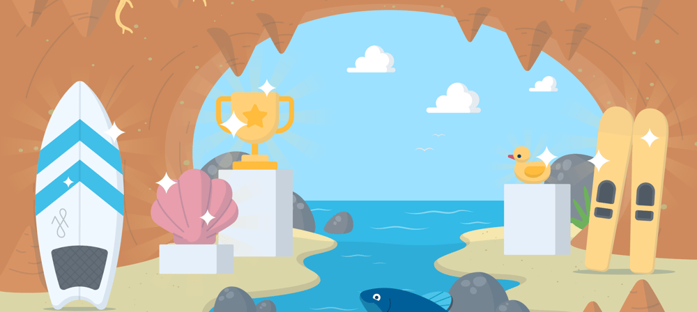 Swim City beach scene