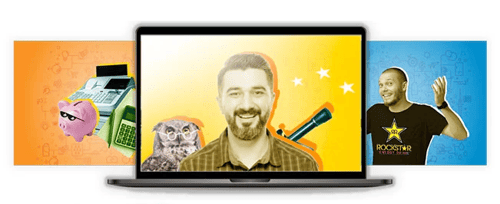 Exceller8 eLearning module on a laptop